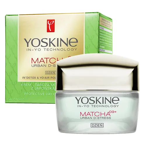 Yoskine Matcha Urban D-Stress, Protective Day Cream SPF 20 (Krem - tarcza miejska SPF 20 z japońską matchą)