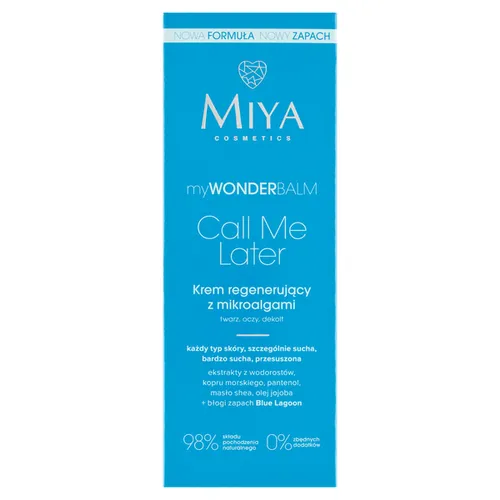 Miya Cosmetics myWONDERBALM, Call Me Later, Krem regenerujący z mikroalgami