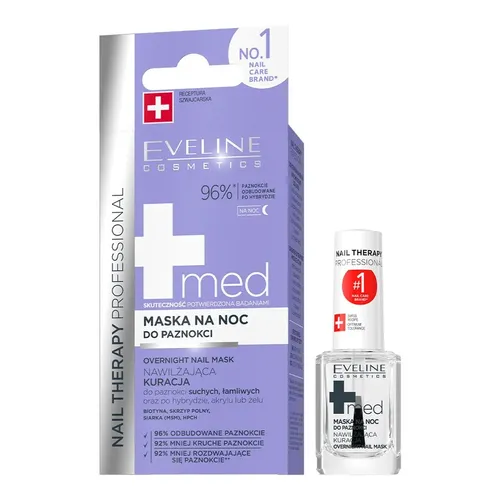 Eveline Cosmetics Med+ Nail Therapy Professional, Maska na noc do paznokci