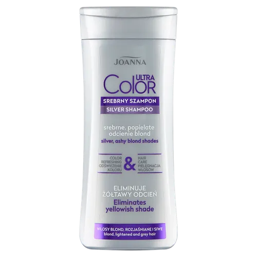Joanna Ultra Color System , Srebrny szampon do srebrnych i popielatych odcieni blond