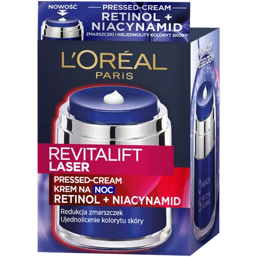 L'Oreal Paris Revitalift Laser, Pressed Cream, Krem na noc Retinol i Niacynamid - 3