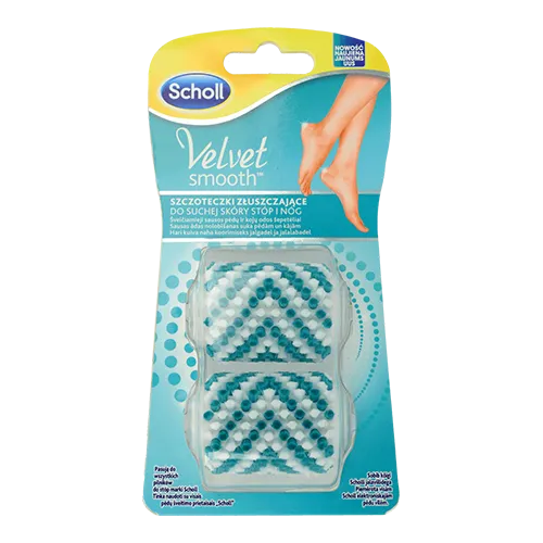 Scholl Velvet Smooth, Szczoteczki złuszczające do suchej skóry stóp i nóg