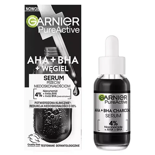 Garnier Pure Active, Serum przeciw niedoskonałościom z kwasami AHA, BHA i węglem - 2
