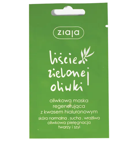 Ziaja Liście Zielonej Oliwki, Oliwkowa maska regenerująca z kwasem hialuronowym