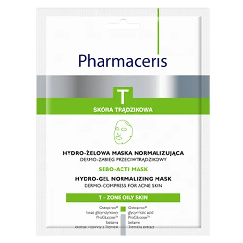 Pharmaceris T, Sebio-Acti,  Hydro-żelowa maska normalizująca dermo-zabieg przeciwtrądzikowy