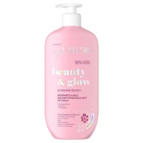 Eveline Cosmetics Beauty & Glow, Rozświetlający balsam wygładzający do ciała `Sunshine Ready!`