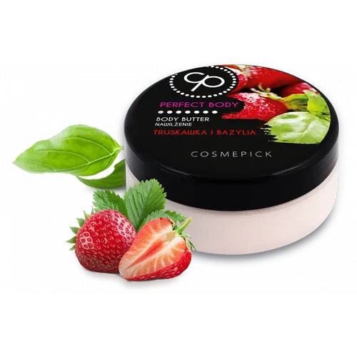 Cosmepick Perfect Body, Body Butter (Nawilżające masło do ciała z truskawką i bazylią)