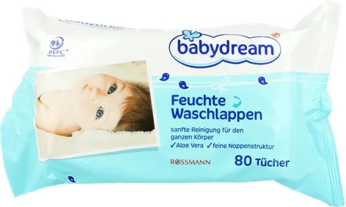 Babydream Feuchte Waschlappen (Chusteczki nawilżane dla niemowląt)