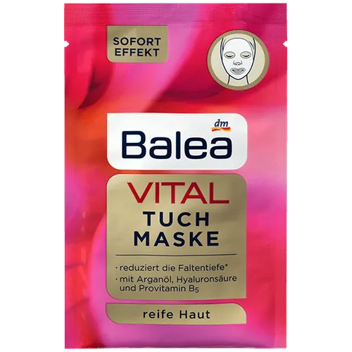 Balea Vital Tuchmaske (Przeciwzmarszkowa maska w płachcie)