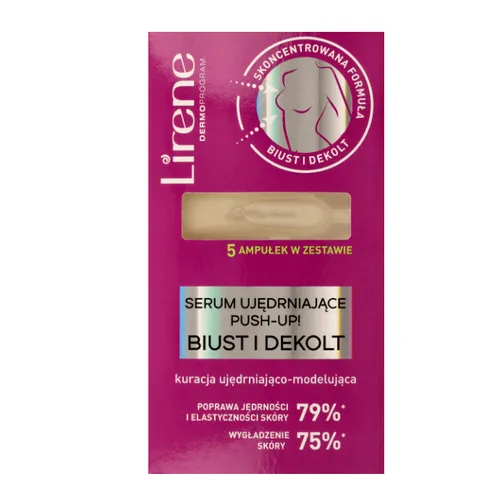 Lirene Dermoprogram Serum ujędrniające push-up!, Kuracja ujędrniająco-modelująca biust i dekolt