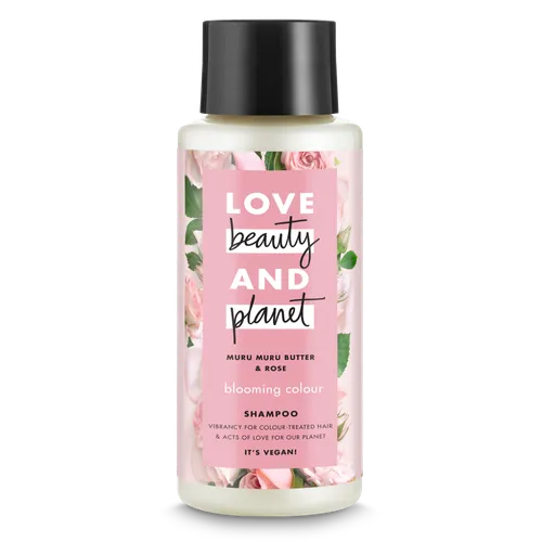 Love Beauty and Planet Blooming Colour, Muru Muru Butter & Rose Shampoo (Szampon do włosów farbowanych z masłem Muru Muru i olejkiem różanym)