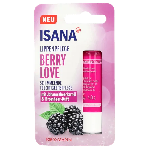 Isana Berry Love, Lippenpflege (Pomadka do ust o zapachu jeżyn i malin) - 2