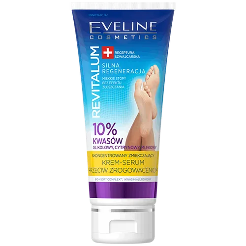 Eveline Cosmetics Revitalum, Skoncentrowany zmiękczający krem- serum przeciw zrogowaceniom 10% kwasów