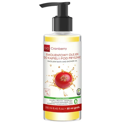 Go Cranberry Emolientowy olejek do kąpieli i pod prysznic