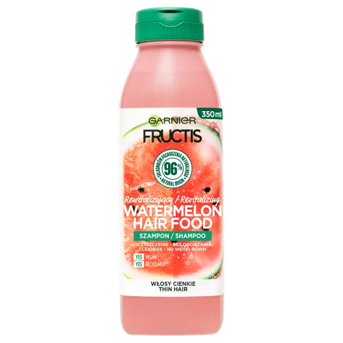 Garnier Fructis, Hair Food, Watermelon Revitalizing Shampoo (Rewitalizujący szampon do włosów cienkich)