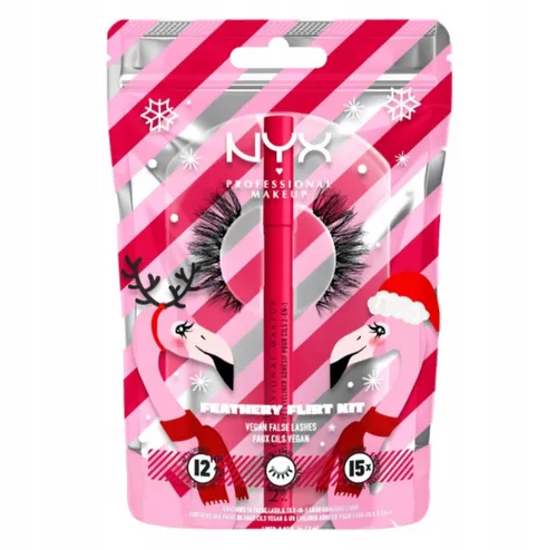 NYX Professional Makeup Feathery Flirt Kit (Sztuczne rzęsy + eyeliner)