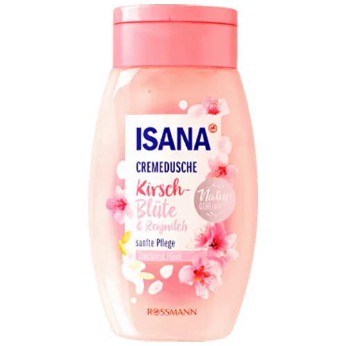 Isana Natur Geheimnisse, Kirsch-Blute & Reismilch Cremedusche (Tajemnice natury, Żel pod prysznic `Kwiat wiśni i mleko ryżowe`) - 1