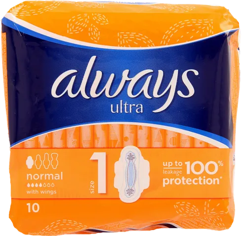 Always Ultra Normal, Podpaski higieniczne ze skrzydełkami rozmiar 1 - 2
