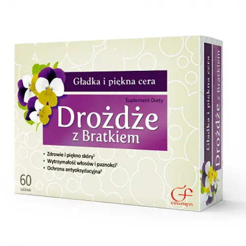 Colfarm Drożdże z bratkiem (60 tabletek) - 1