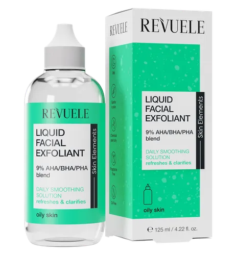 Revuele Skin Elements, Liquid Facial Exfoliant 9% AHA/BHA/PHA Blend (Płyn złuszczający do twarzy)