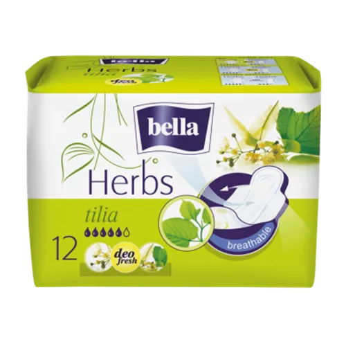 Bella Herbs, Tilia, Podpaski wzbogacone wyciągiem z lipy