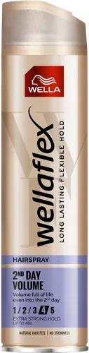 Wella Wellaflex, 2nd Day Volume, Extra Strong Hairspray (Lakier bardzo mocno utrwalający) - 1