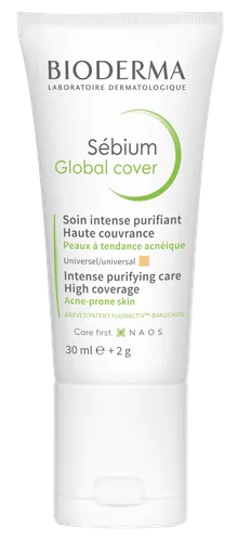 Bioderma Sebium Global Cover (Koloryzujący krem eliminujący powstawanie zmian trądzikowych i zaskórników) - 1