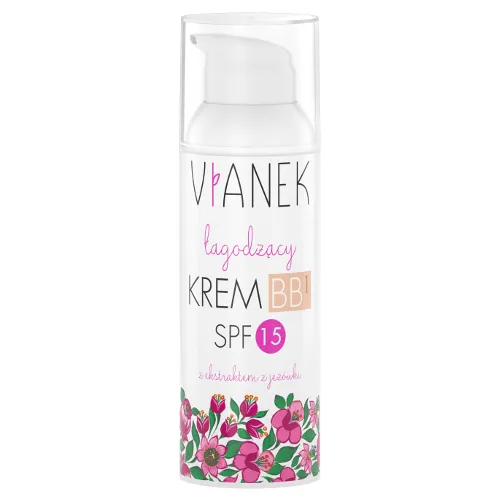 Vianek Seria Różowa, Łagodzący krem BB SPF 15 (dwa odcienie)