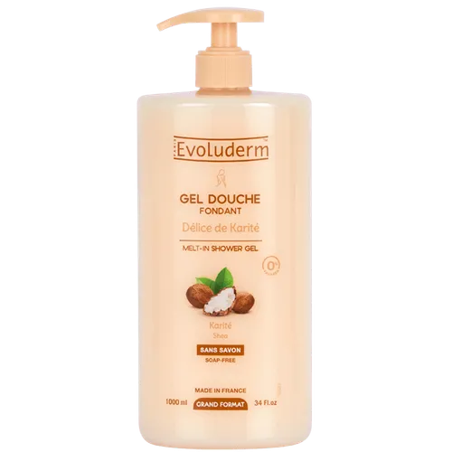 Evoluderm Rich Shower Gel Shea & Sweet Almond Milk (Żel pod prysznic `Masło shea i olej migdałowy`)