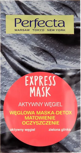 Perfecta Express Mask, Aktywny węgiel, Węglowa maska- detox