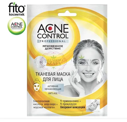 Fitokosmetik Acne Control Professional, Maska w płachcie do twarzy nawiżająca