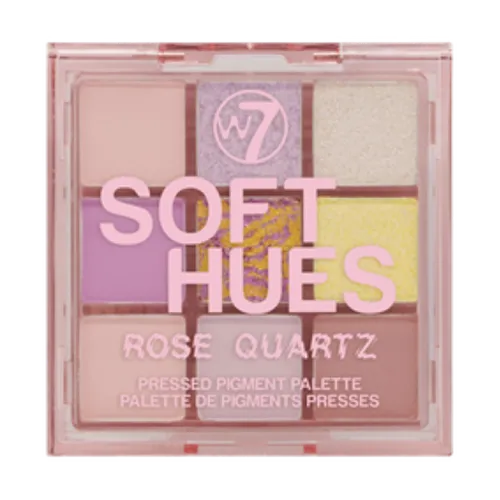 W7 Soft Hues  Rose Quartz Pressed Pigment Palette (Paleta prasowanych pigmentów do powiek)