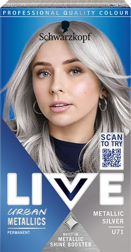 Schwarzkopf Live Urban Metallics, Intense Colour, Build-in Metallic Shine Booster (Farba do włosów o metalicznym połysku) - 1