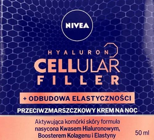 Nivea Hyaluron Cellular Filler, Przeciwzmarszczkowy krem na noc `Odbudowa elastyczności` - 2