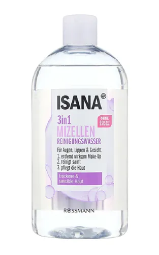 Isana 3 in 1 Mizzelen Reinigungswasser (Woda micelarna 3 w  1 skóra sucha i wrażliwa)