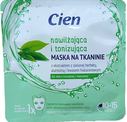 Cien Maska na tkaninie `Nawilżająca i tonizująca`