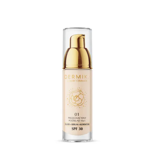 Dermika Luxury Ceramides, Pielęgnacyjny podkład 4w1 SPF 30