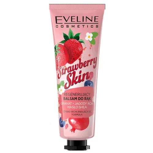 Eveline Cosmetics Strawberry Skin, Regenerujący balsam do rąk `Granat, jagody Acai, masło shea`