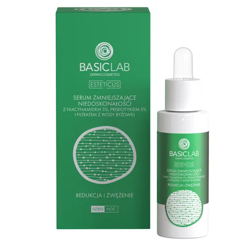 BasicLab Dermocosmetics Esteticus, Serum zmniejszające niedoskonałości z niacynamidem 5% `Redukcja i zwężenie` - 1