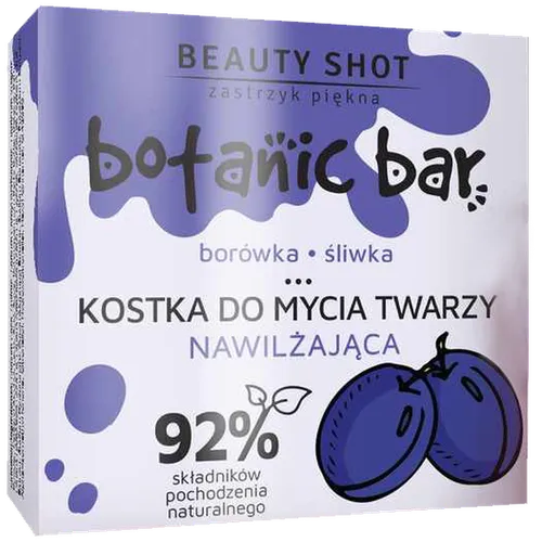 Beauty Shot Botanic Bar, Kostka do mycia twarzy nawilżająca `Borówka, śliwka` - 2
