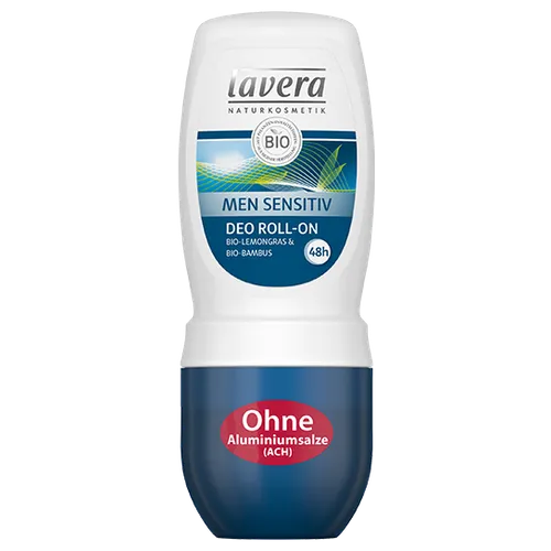 Lavera Men Sensitiv, 24h Deo Roll-On (Dezodorant roll-on 24H z wyciągiem z bambusa i trawy cytrynowej)