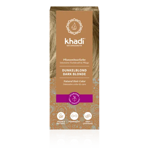 Khadi Natural Hair Color  Dark Blonde (Henna do włosów Ciemny Blond)