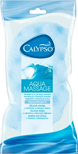 Calypso Aqua Massage, Hypoallergenic Sponge (Gąbka do ciała z celulozą i włóknami lnu)