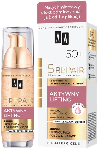 AA Technologia Wieku 5 Repair, Serum liftingująco-rozświetlające 50+ `Aktywny Lifting`
