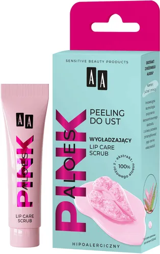 AA Pink Aloes, Wygładzający peeling do ust