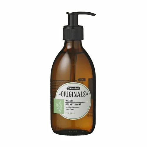 Kruidvat Originals, Wasgel Huidzuiverent Tea Tree [Gel Nettoyant Purifiant] (Żel do mycia twarzy oczyszczający `Drzewo herbaciane `)