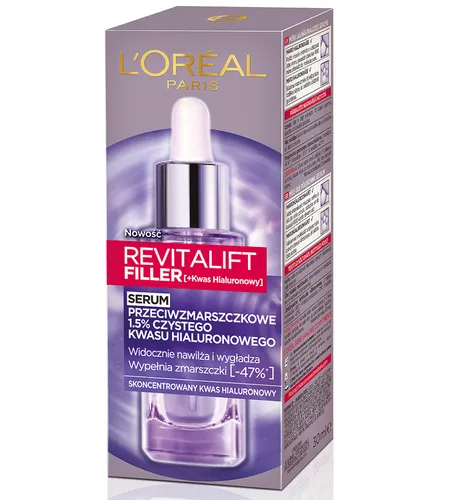 L'Oreal Paris Revitalift Filler, Wygładzające serum do twarzy z 1,5% czystego kwasu hialuronowego - 2