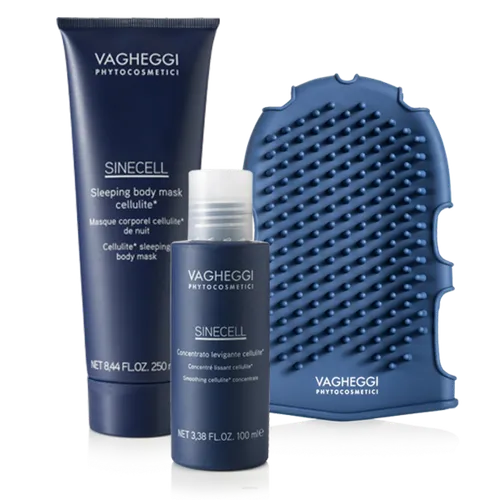 Vagheggi Sinecell, Smoothing Cellulite Concentrate, Cellulite Sleeping Body Mask (System wyszczuplający do zwalczania cellulitu)