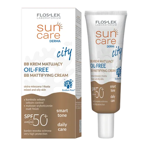 Floslek Sun Care Derma City, BB krem tonujący SPF 50+ `Oil-Free`