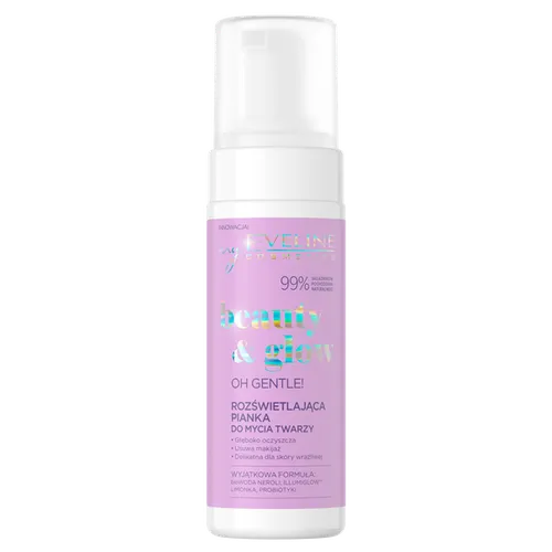 Eveline Cosmetics Beauty & Glow, Rozświetlająca pianka do mycia twarzy `Oh Gentle!`